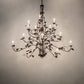 Meyda Lighting Oak Leaf 72" 15-Light Cafe Noir Chandelier With White Faux Candlelight