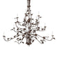 Meyda Lighting Oak Leaf 72" 15-Light Cafe Noir Chandelier With White Faux Candlelight