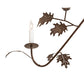 Meyda Lighting Oak Leaf 72" 15-Light Cafe Noir Chandelier With White Faux Candlelight