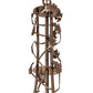 Meyda Lighting Oak Leaf 72" 15-Light Cafe Noir Chandelier With White Faux Candlelight