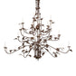 Meyda Lighting Oak Leaf 72" 15-Light Cafe Noir Chandelier With White Faux Candlelight