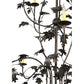 Meyda Lighting Oak Leaf 72" 15-Light Mahogany Bronze Chandelier With Ivory Faux Candlelight