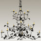 Meyda Lighting Oak Leaf 72" 15-Light Mahogany Bronze Chandelier With Ivory Faux Candlelight