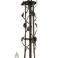 Meyda Lighting Oak Leaf 72" 15-Light Mahogany Bronze Chandelier With Ivory Faux Candlelight