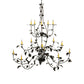 Meyda Lighting Oak Leaf 72" 15-Light Mahogany Bronze Chandelier With Ivory Faux Candlelight
