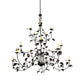 Meyda Lighting Oak Leaf 72" 15-Light Mahogany Bronze Chandelier With Ivory Faux Candlelight