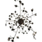 Meyda Lighting Oak Leaf 72" 15-Light Mahogany Bronze Chandelier With Ivory Faux Candlelight