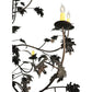 Meyda Lighting Oak Leaf 72" 15-Light Mahogany Bronze Chandelier With Ivory Faux Candlelight
