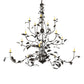 Meyda Lighting Oak Leaf 72" 15-Light Timeless Bronze Chandelier With Ivory Faux Candlelight