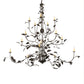 Meyda Lighting Oak Leaf 72" 15-Light Timeless Bronze Chandelier With Ivory Faux Candlelight