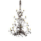 Meyda Lighting Oak Leaf 72" 25-Light Cafe Noir Chandelier With Ivory Faux Candlelight