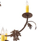 Meyda Lighting Oak Leaf 72" 25-Light Cafe Noir Chandelier With Ivory Faux Candlelight