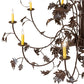 Meyda Lighting Oak Leaf 72" 25-Light Cafe Noir Chandelier With Ivory Faux Candlelight