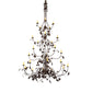 Meyda Lighting Oak Leaf 72" 25-Light Cafe Noir Chandelier With Ivory Faux Candlelight