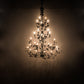 Meyda Lighting Oak Leaf 72" 25-Light Textured Black Chandelier With White Faux Candlelight