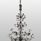 Meyda Lighting Oak Leaf 72" 25-Light Textured Black Chandelier With White Faux Candlelight