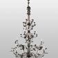 Meyda Lighting Oak Leaf 72" 25-Light Textured Black Chandelier With White Faux Candlelight