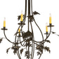 Meyda Lighting Oak Leaf 72" 25-Light Timeless Bronze Chandelier With Ivory Faux Candlelight