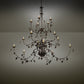 Meyda Lighting Oak Leaf 96" 15-Light Mahogany Bronze Chandelier With Ivory Faux Candlelight
