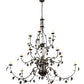 Meyda Lighting Oak Leaf 96" 15-Light Mahogany Bronze Chandelier With Ivory Faux Candlelight