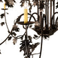 Meyda Lighting Oak Leaf 96" 15-Light Mahogany Bronze Chandelier With Ivory Faux Candlelight