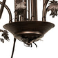 Meyda Lighting Oak Leaf 96" 15-Light Mahogany Bronze Chandelier With Ivory Faux Candlelight