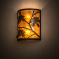 Meyda Lighting Oak Leaf & Acorn 10" 2-Light Antique Copper Wall Sconce With Amber Mica Shade Glass