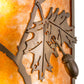 Meyda Lighting Oak Leaf & Acorn 10" 2-Light Antique Copper Wall Sconce With Amber Mica Shade Glass