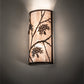 Meyda Lighting Oak Leaf & Acorn 10" 2-Light Cafe Noir Wall Sconce With Silver Mica Shade Glass