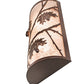 Meyda Lighting Oak Leaf & Acorn 10" 2-Light Cafe Noir Wall Sconce With Silver Mica Shade Glass