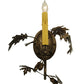 Meyda Lighting Oak Leaf & Acorn 11" Antique Copper Wall Sconce With Ivory Faux Candlelight