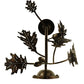 Meyda Lighting Oak Leaf & Acorn 11" Antique Copper Wall Sconce With Ivory Faux Candlelight