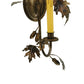 Meyda Lighting Oak Leaf & Acorn 11" Antique Copper Wall Sconce With Ivory Faux Candlelight