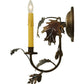 Meyda Lighting Oak Leaf & Acorn 11" Antique Copper Wall Sconce With Ivory Faux Candlelight