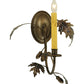 Meyda Lighting Oak Leaf & Acorn 11" Antique Copper Wall Sconce With Ivory Faux Candlelight