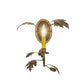 Meyda Lighting Oak Leaf & Acorn 11" Burnished Antique Copper Wall Sconce With Amber Faux Candlelight