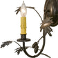 Meyda Lighting Oak Leaf & Acorn 11" Timeless Bronze Wall Sconce With Ivory Faux Candlelight