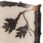 Meyda Lighting Oak Leaf & Acorn 12" Dark Burnished Antique Copper Wall Sconce With Creme Carrare Idalight Shade Glass
