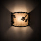 Meyda Lighting Oak Leaf & Acorn 12" Dark Burnished Antique Copper Wall Sconce With Creme Carrare Idalight Shade Glass
