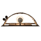 Meyda Lighting Oak Leaf & Acorn 12" Dark Burnished Antique Copper Wall Sconce With Creme Carrare Idalight Shade Glass