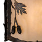 Meyda Lighting Oak Leaf & Acorn 12" Dark Burnished Antique Copper Wall Sconce With Creme Carrare Idalight Shade Glass