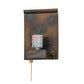 Meyda Lighting Oak Leaf & Acorn 12" Dark Burnished Antique Copper Wall Sconce With Silver Mica Shade Glass