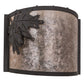 Meyda Lighting Oak Leaf & Acorn 12" Oil Rubbed Bronze Wall Sconce With Silver Mica Shade Glass