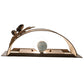 Meyda Lighting Oak Leaf & Acorn 12" Rust Wall Sconce With Silver Mica Shade Glass