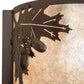 Meyda Lighting Oak Leaf & Acorn 12" Rust Wall Sconce With Silver Mica Shade Glass