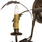 Meyda Lighting Oak Leaf & Acorn 16" 2-Light Dark Burnished Antique Copper Wall Sconce With Ivory Faux Candlelight