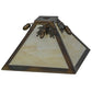 Meyda Lighting Oak Leaf & Acorn 16" Light Burnished Antique Copper Frame With Beige Art Shade Glass