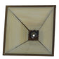 Meyda Lighting Oak Leaf & Acorn 16" Light Burnished Antique Copper Frame With Beige Art Shade Glass