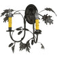 Meyda Lighting Oak Leaf & Acorn 18" 2-Light Timeless Bronze Wall Sconce With Ivory Faux Candlelight