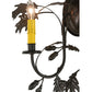 Meyda Lighting Oak Leaf & Acorn 18" 2-Light Timeless Bronze Wall Sconce With Ivory Faux Candlelight